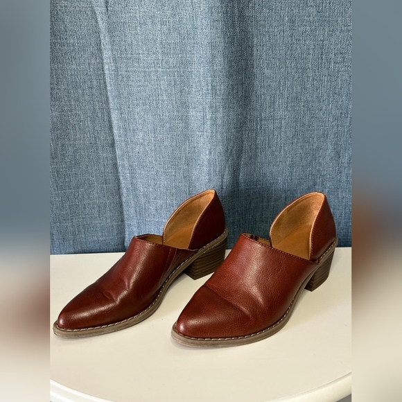 Universal Thread Womens Size 6.5 Rylie Cut Out Ankle Bootie Cognac Brown Boots - Picture 1 of 7